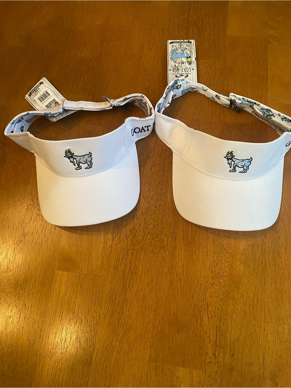GOAT UDA White Sun Visor with Goat Embroidery